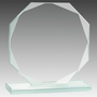 6" Octagon Jade Glass Award