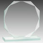 6.5" Octagon Jade Glass Award