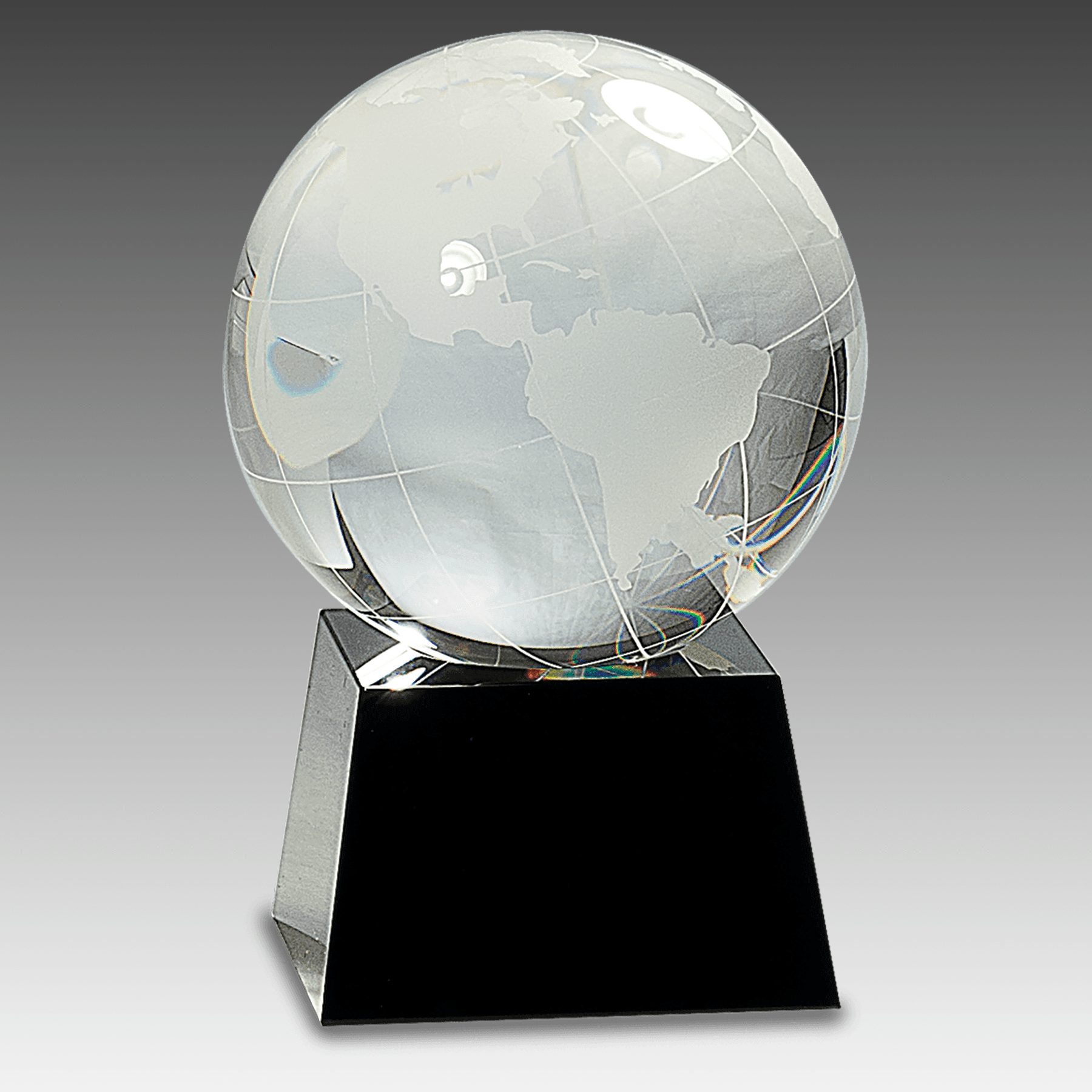 5.5" Crystal Globe on Black Base