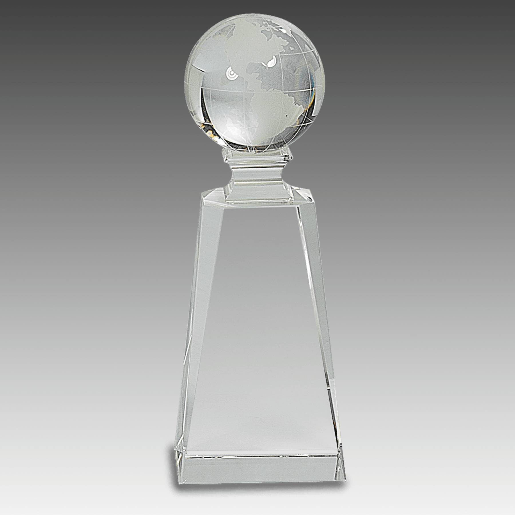 7.75" Crystal Globe on Clear Tower