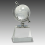 6" Crystal Spinning Globe on Clear Base