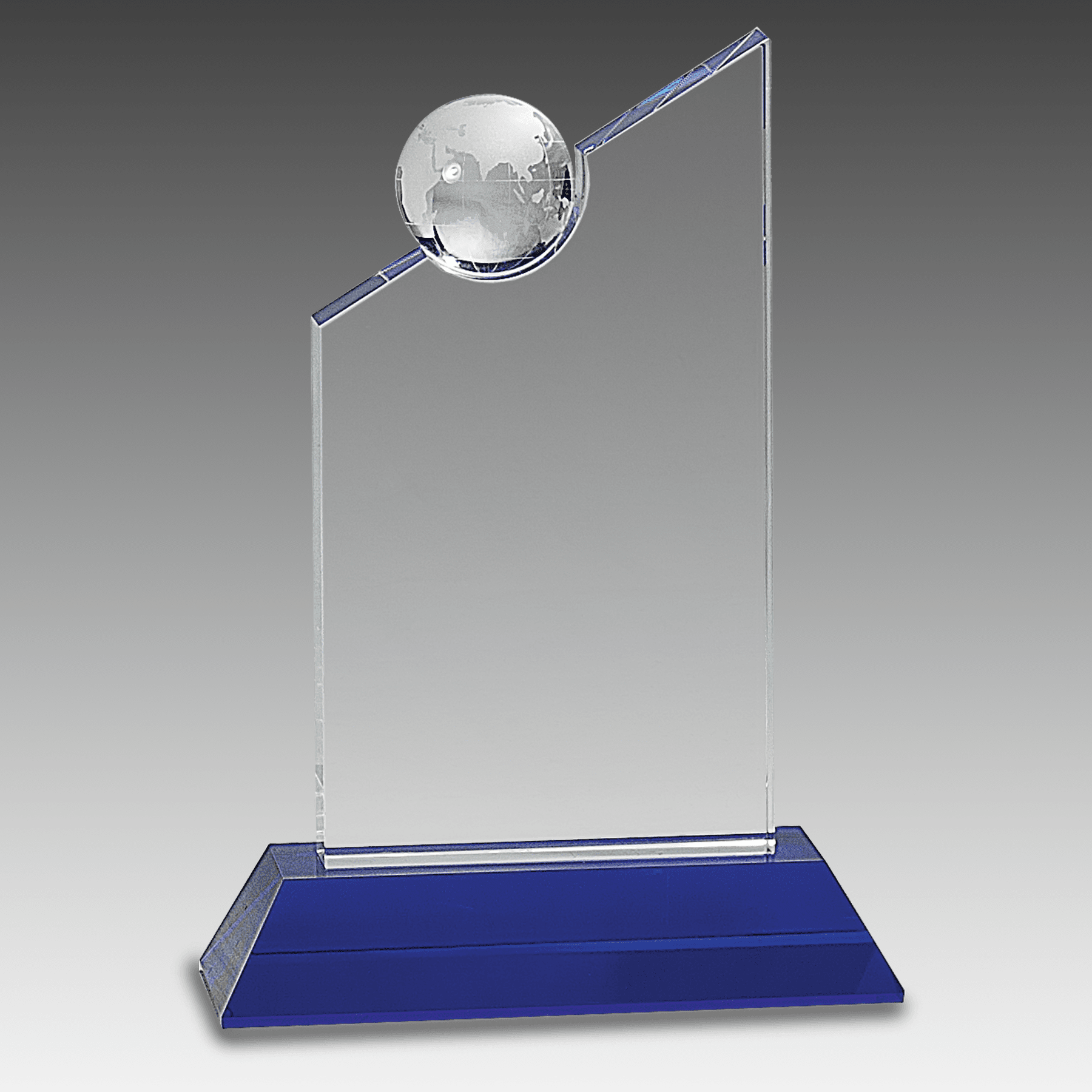 Crystal with Inset Crystal Globe and Base - AGL21