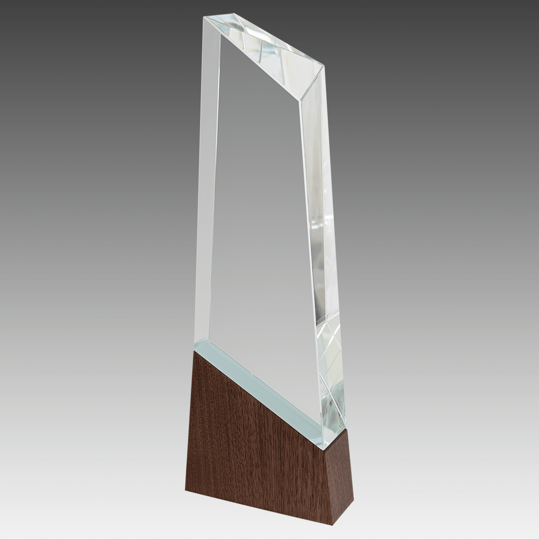 11" Peak Sierra Glass with Walnut Base