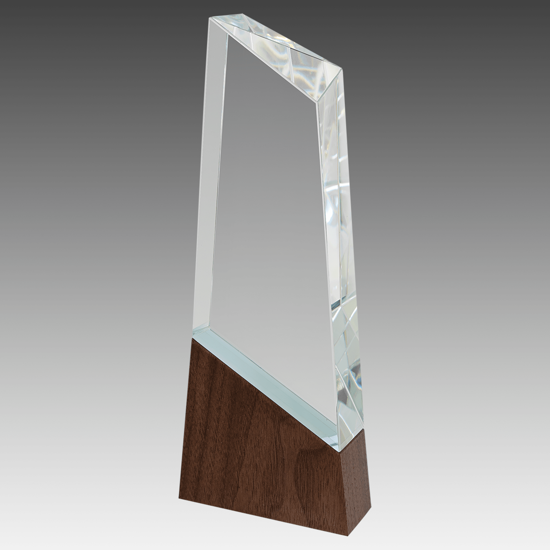 9.75" Peak Sierra Glass with Walnut Base