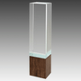 9.75" Rectangle Sierra Glass with Walnut Base