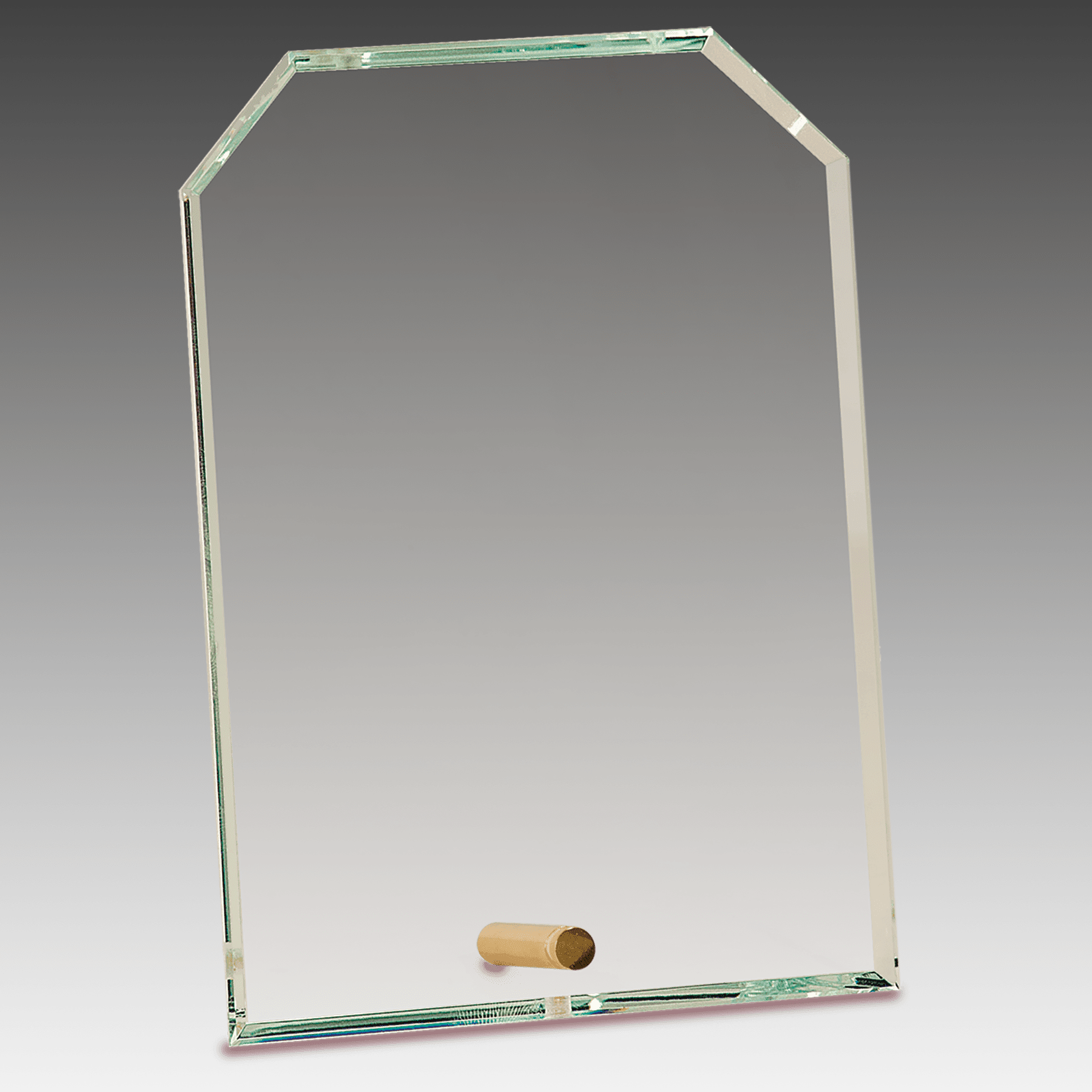 5" x 7" Clear Clipped Corners Rectangle CrystalEdge Glass
