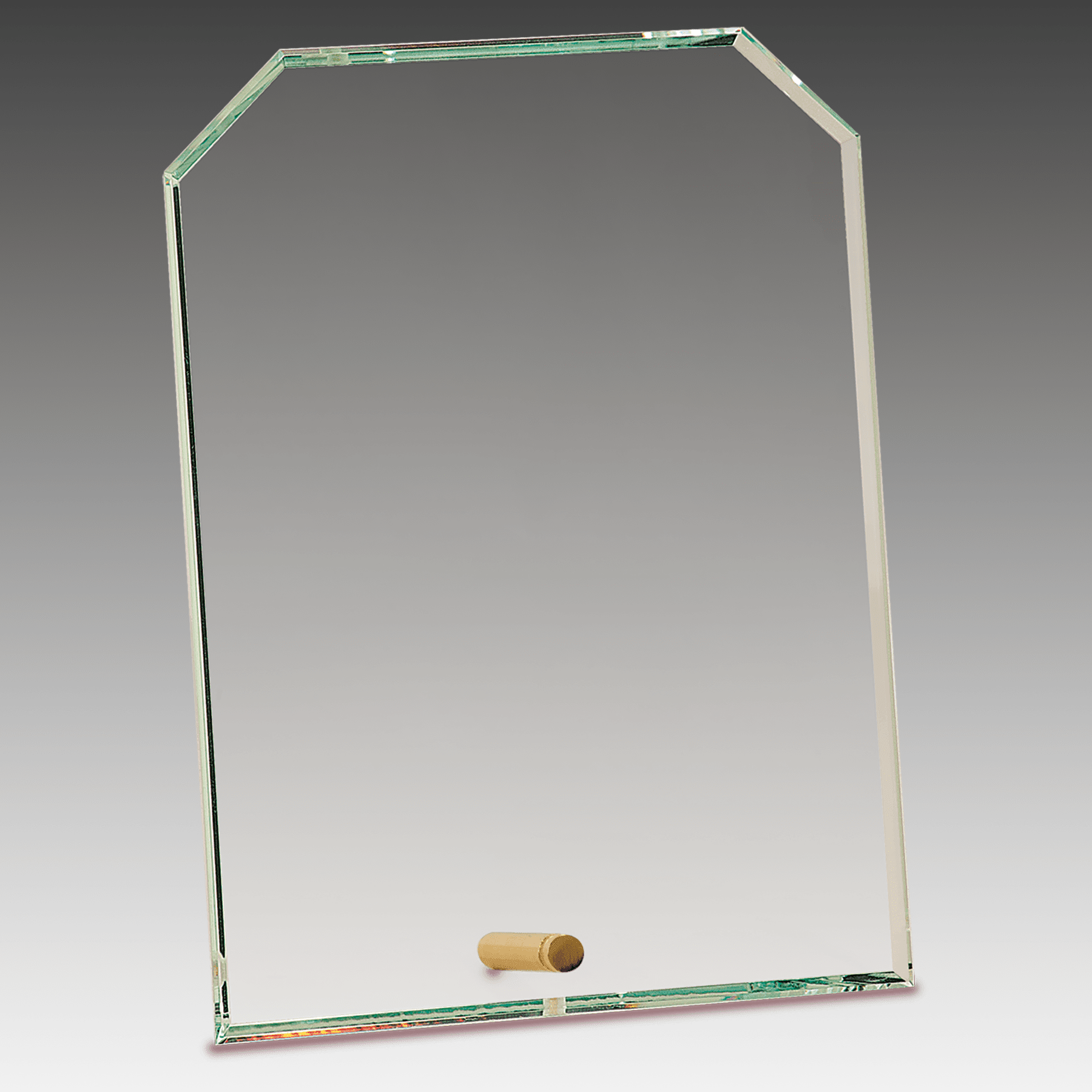 6" x 8" Clear Clipped Corners Rectangle CrystalEdge Glass