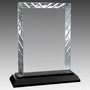 7" Rectangle Accent Glass on Black Base