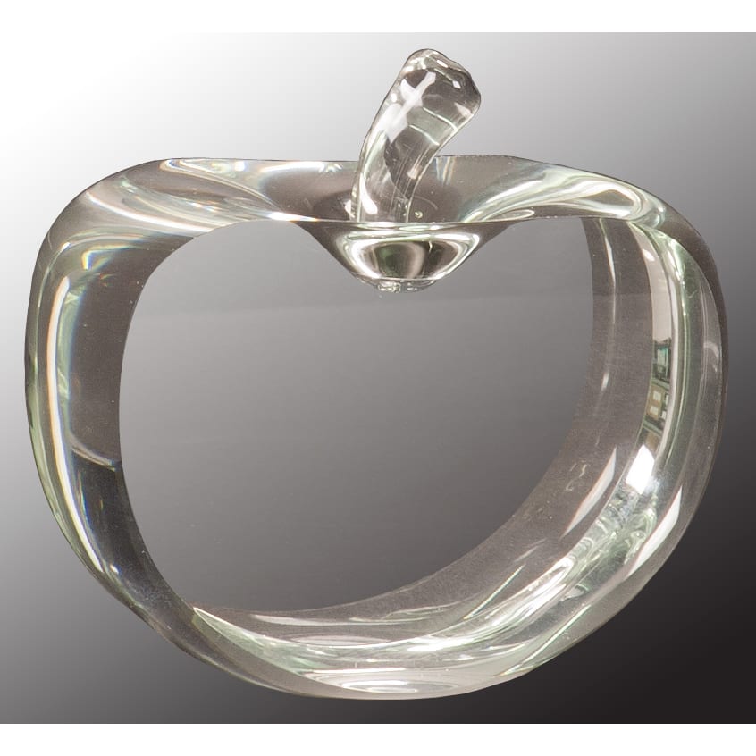 3.5" x 3.75" Flat Crystal Apple