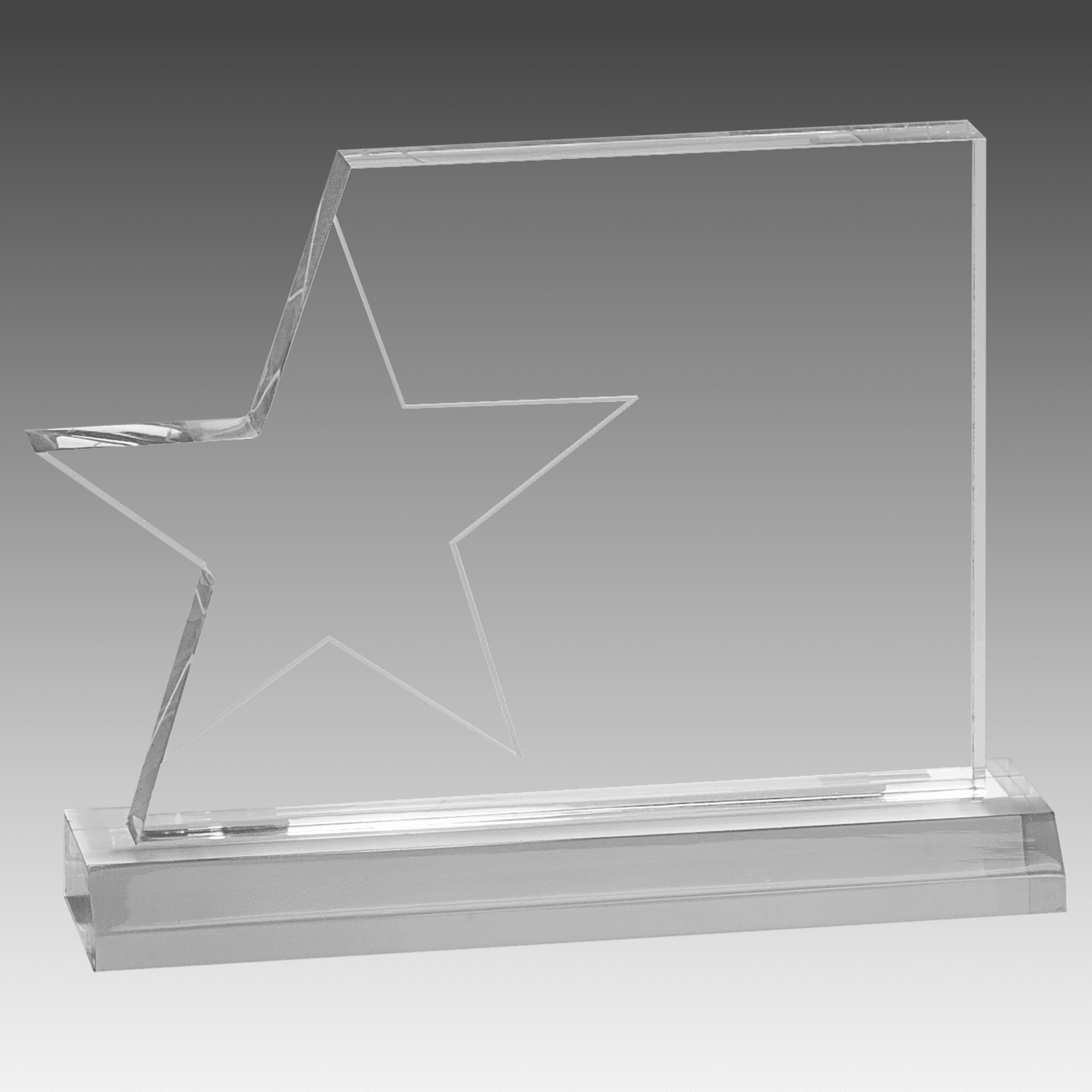 7.25" x 5.25" Clear Star Page Acrylic with 7.5" Base