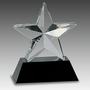 6" Crystal 3D Star on Black Base