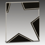 5.5" Silver and Black Star Glass