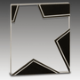 6.75" Silver and Black Star Glass