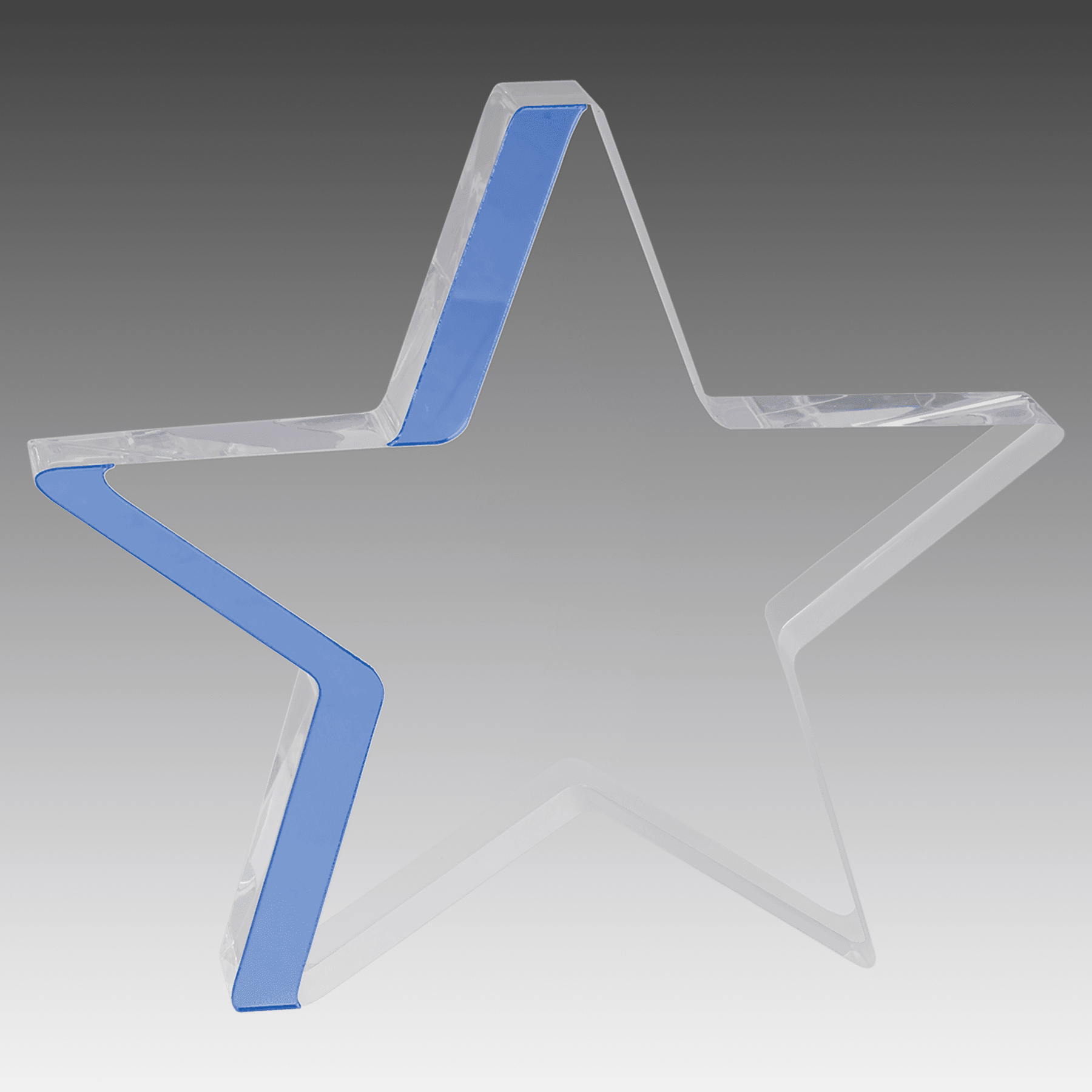 7.75" x 7" Star Acrylic with Blue Edge