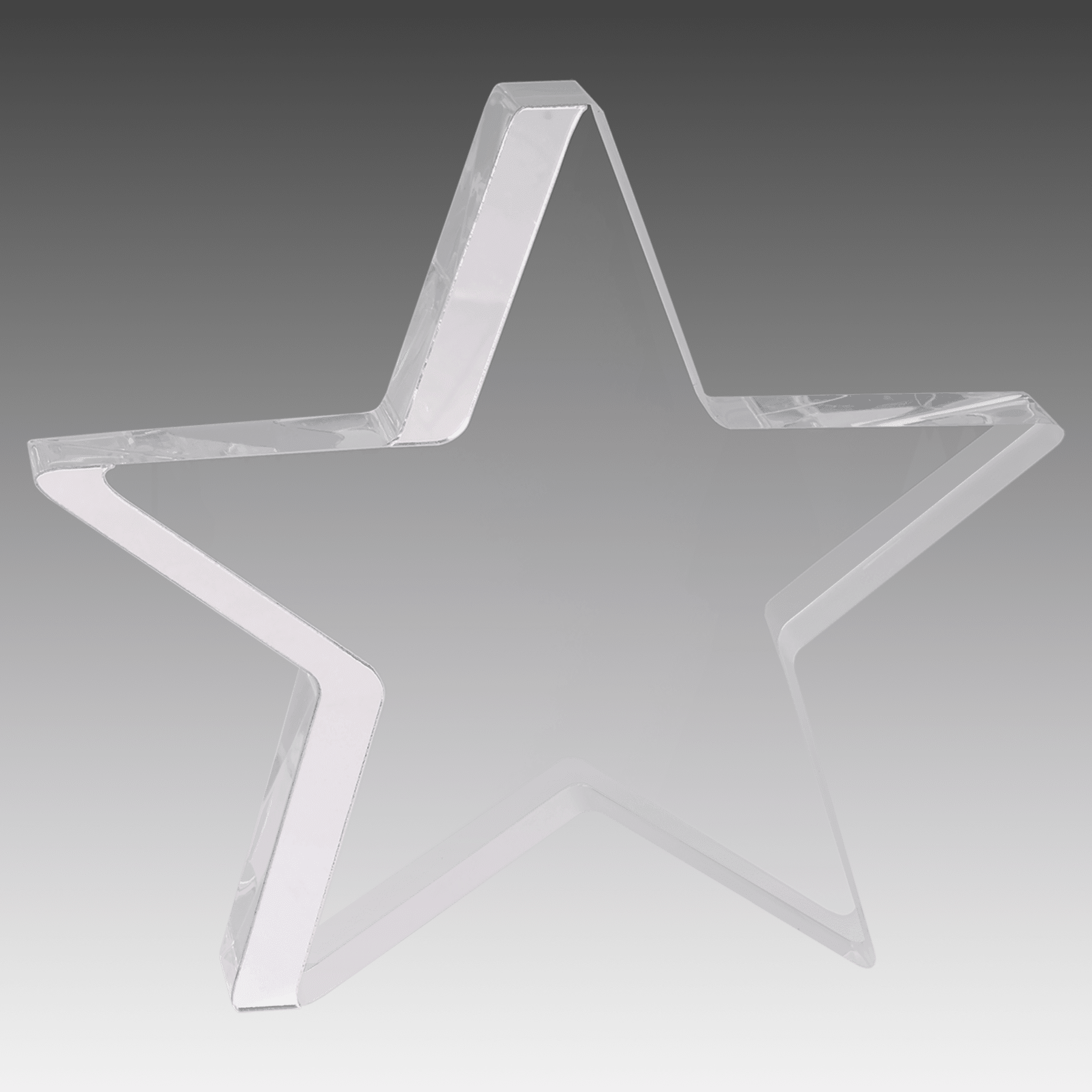 7.75" x 7" Star Acrylic with Silver Edge