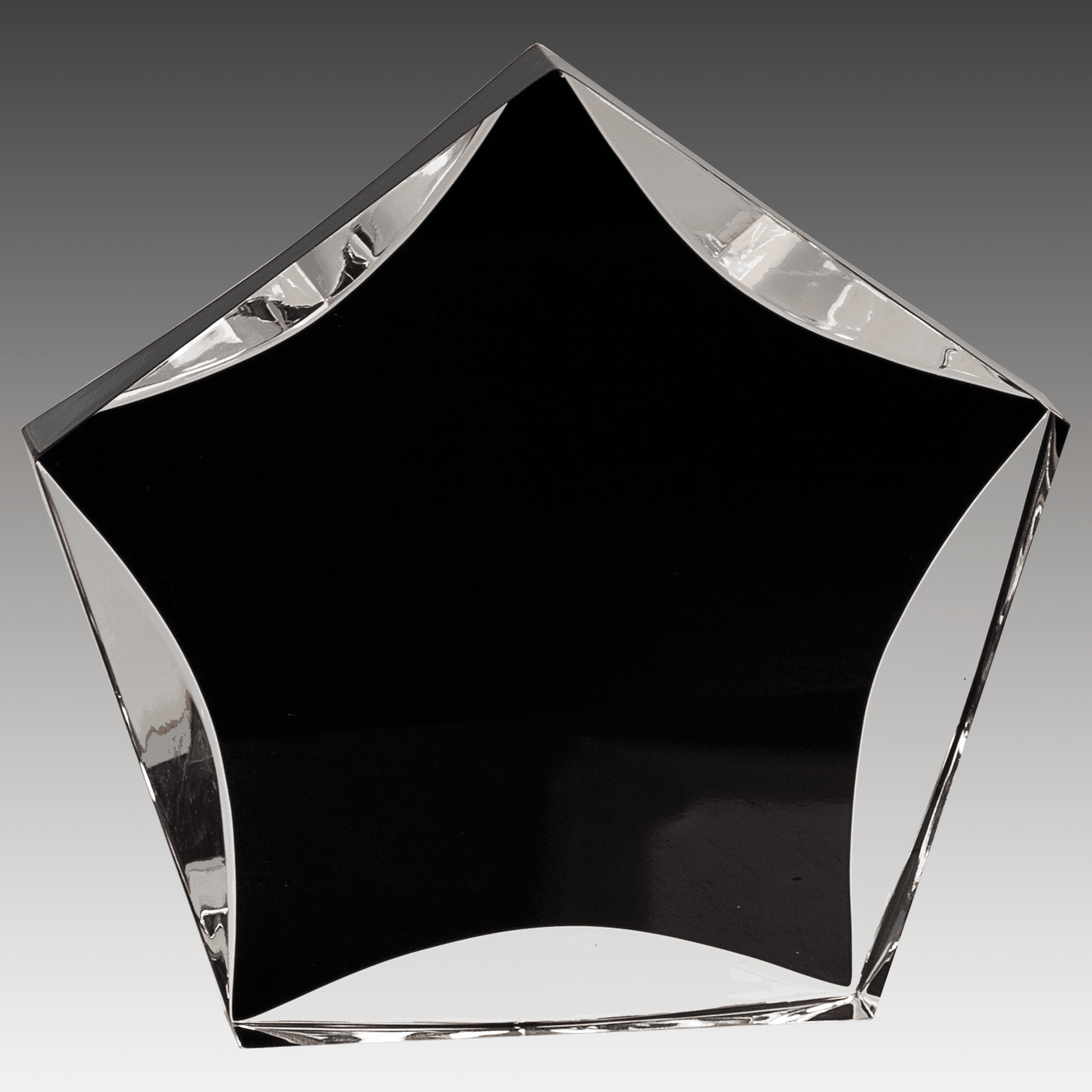 7" Black/Clear Luminary Star Acrylic