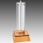 6.75" Gold Star Column Acrylic with Gold Base