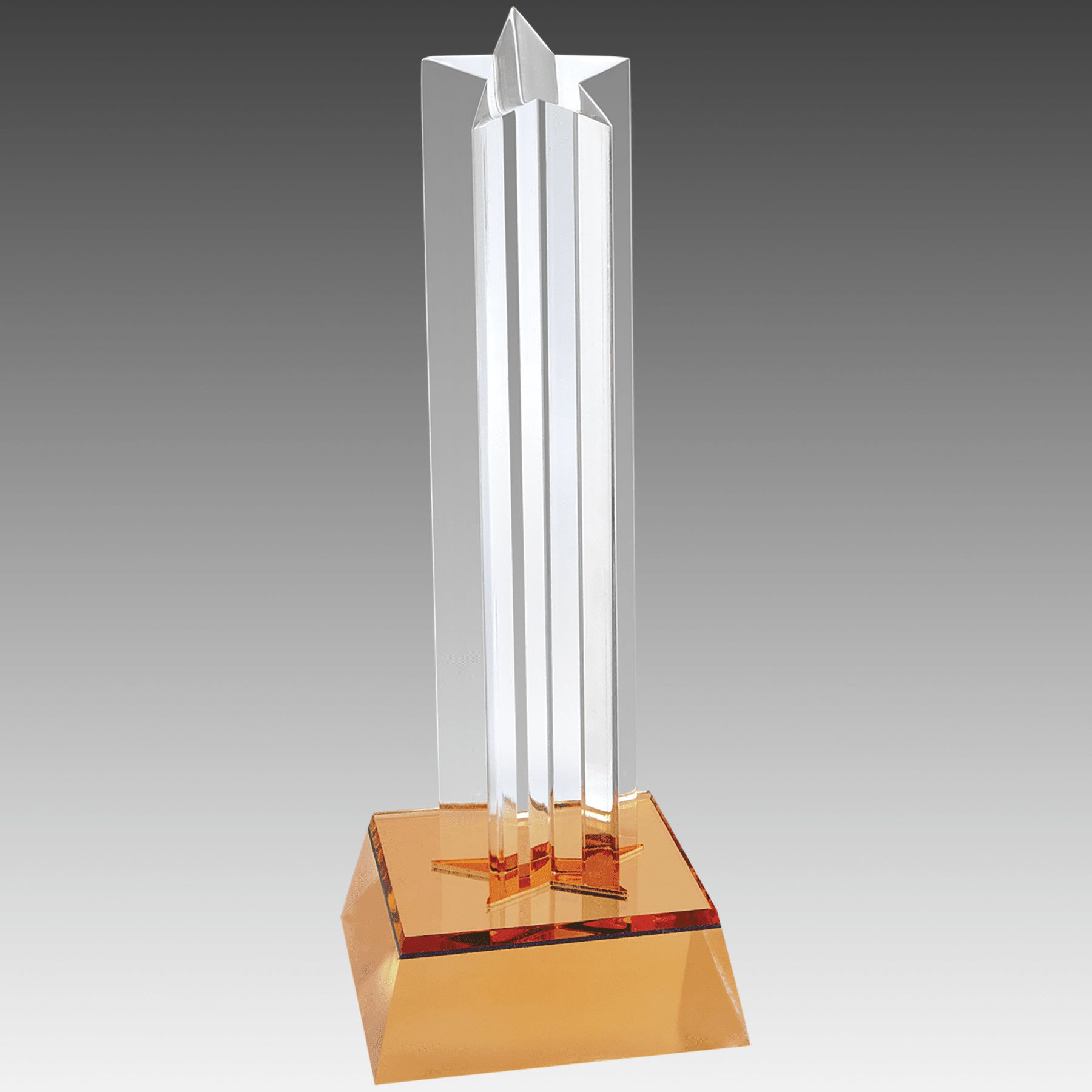 7.5" Gold Star Column Acrylic with Gold Base