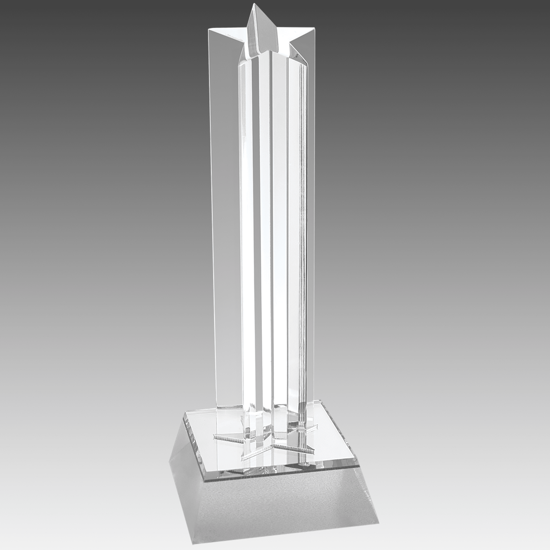 7.5" Silver Star Column Acrylic with Silver  Base