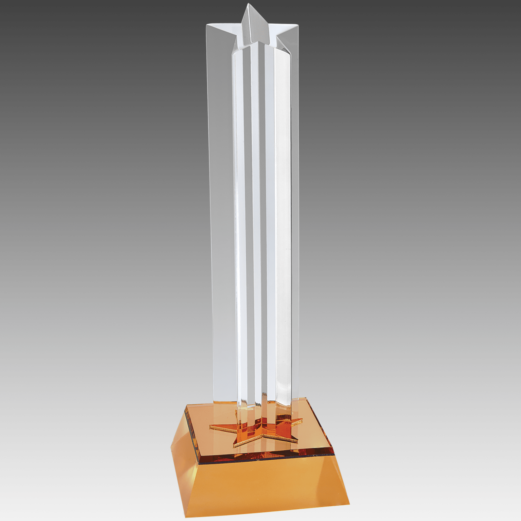 8.5" Gold Star Column Acrylic with Gold Base