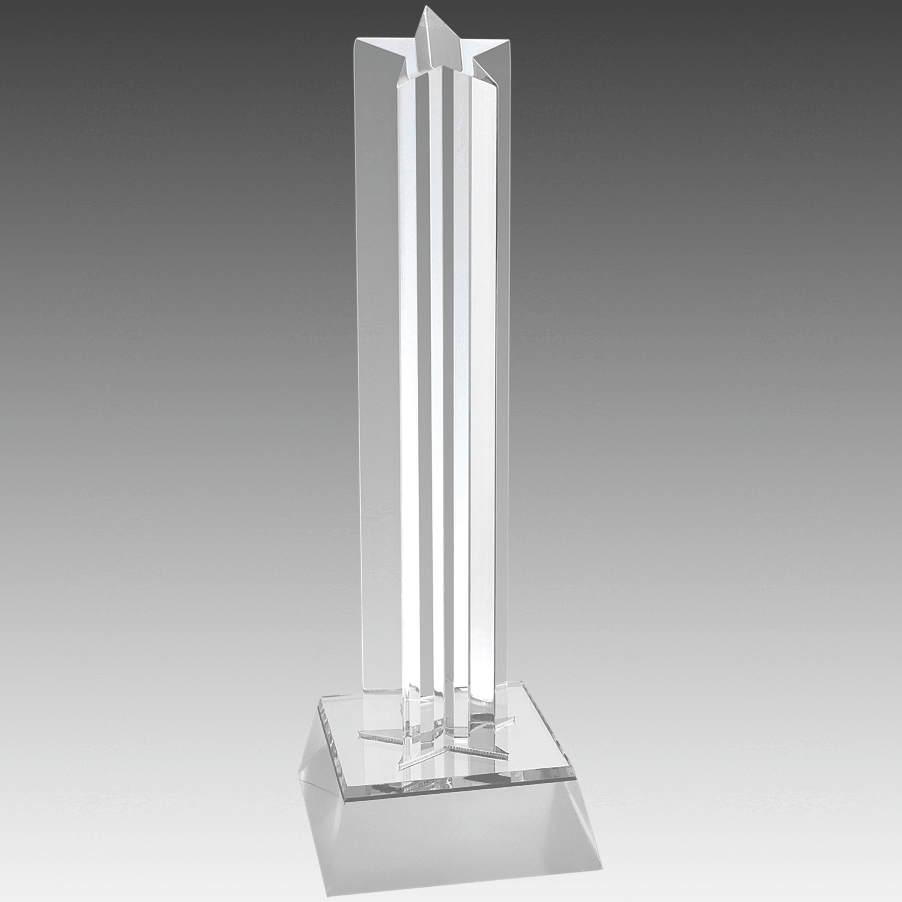 8.5" Silver Star Column Acrylic with Silver Base