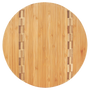 9.75" Round Bamboo Cutting Board with Butcher Block Inlay