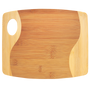 11" x 9" x 5/16" Bamboo Two Tone Cutting Board with Handle
