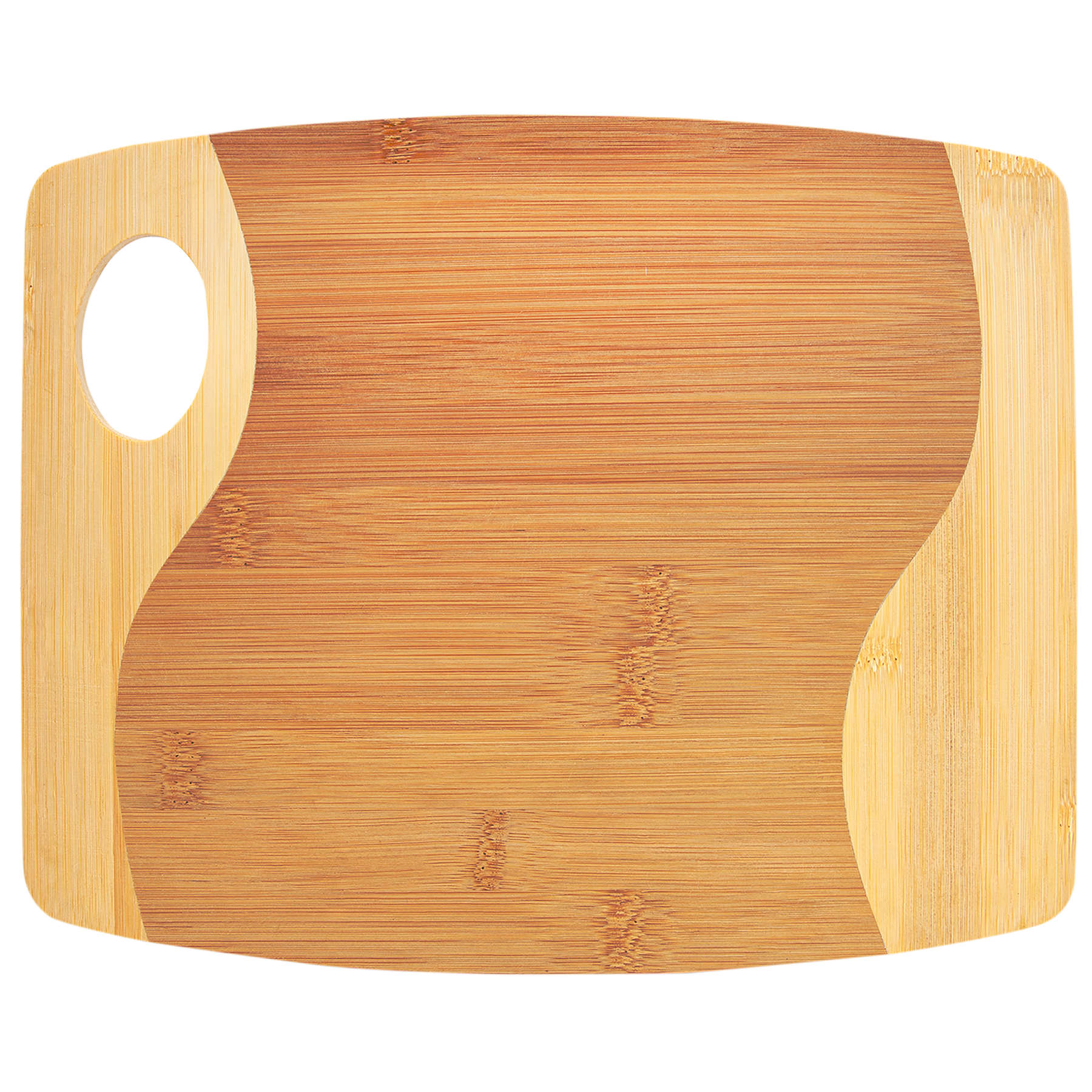 x 5/16" Bamboo Two Tone Cutting Board with Handle