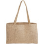 Burlap Shopping Bag with Gusset and Outside Pocket - SCK02