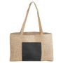 Burlap Bag with Leatherette Gusset - SCK19