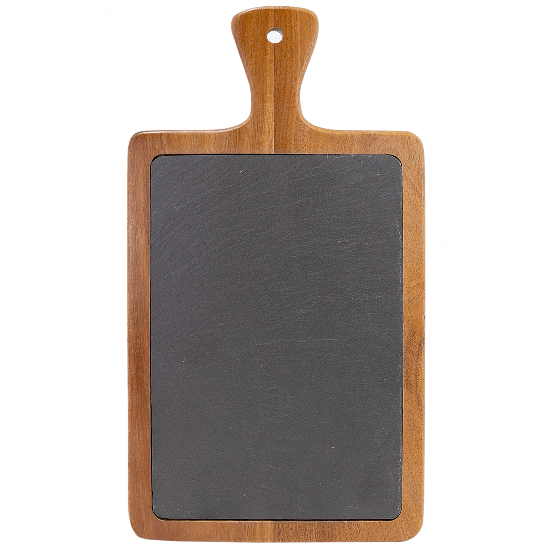 13.25" x 7" Acacia Wood/Slate Cutting Board