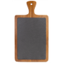 13.25" x 7" Acacia Wood/Slate Cutting Board