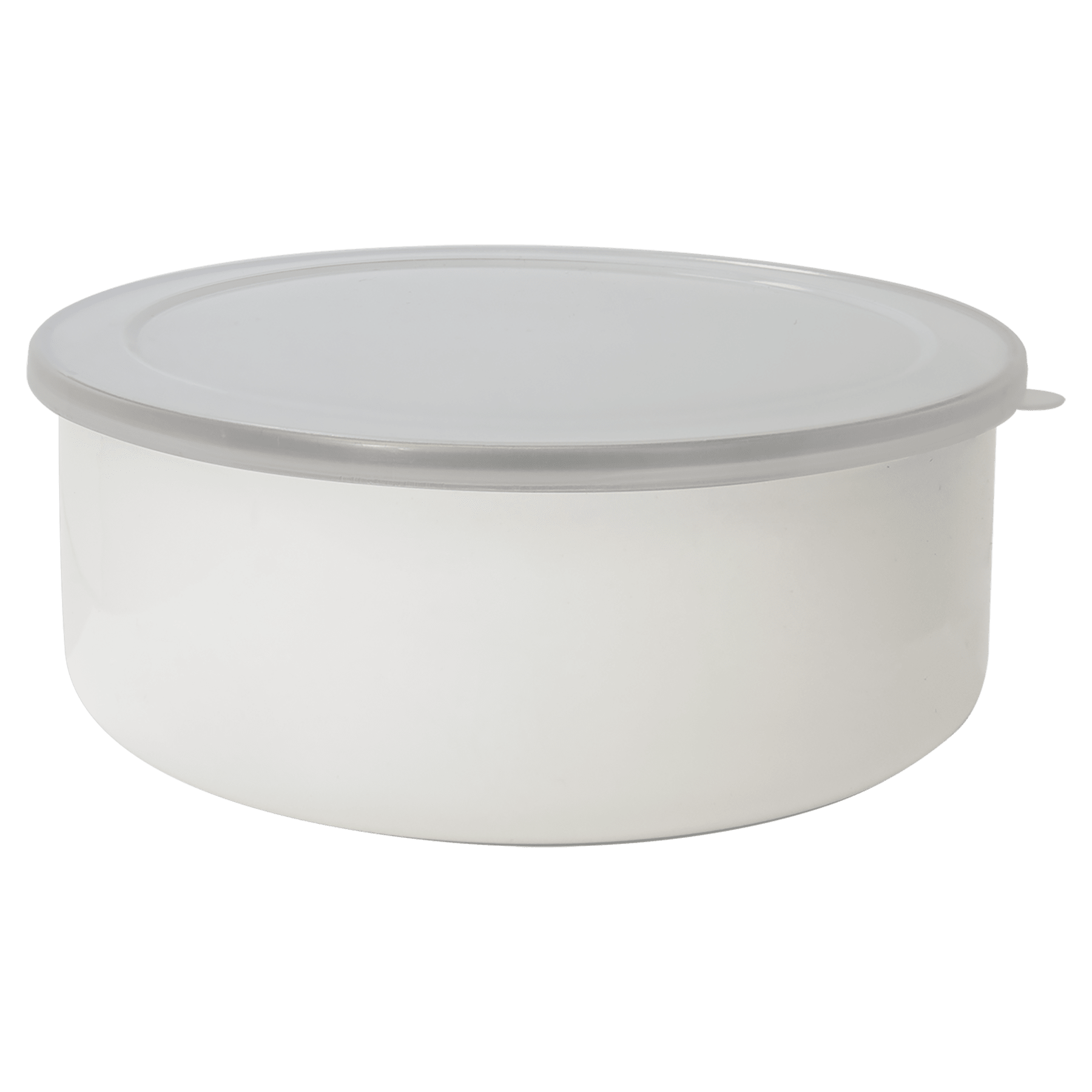 50 oz. Short Enamel Bowl with Lid