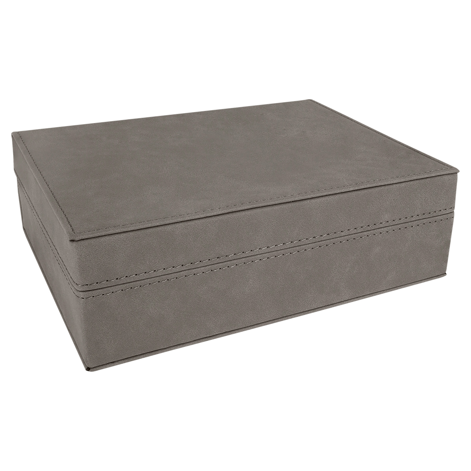 8" x 6.4" Gray Leatherette Premium Gift Box