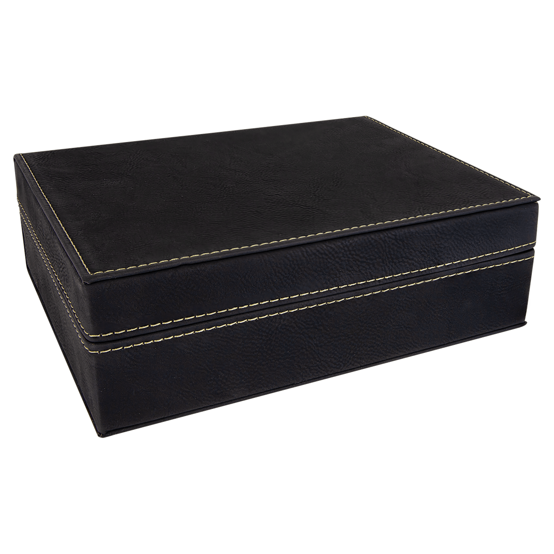 8" x 6.4" Black/Gold Leatherette Premium Gift Box