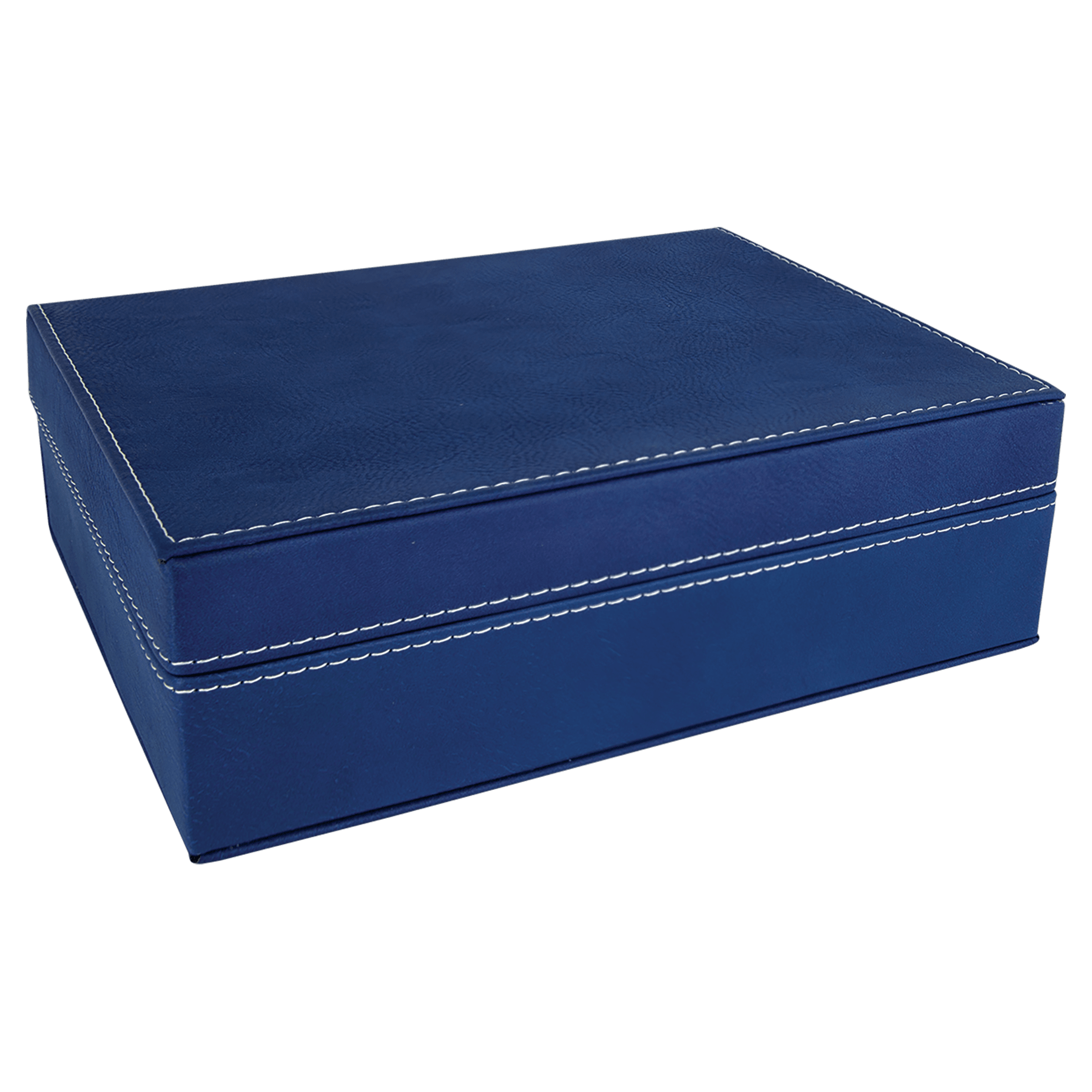 8" x 6.4" Blue/Silver Leatherette Premium Gift Box