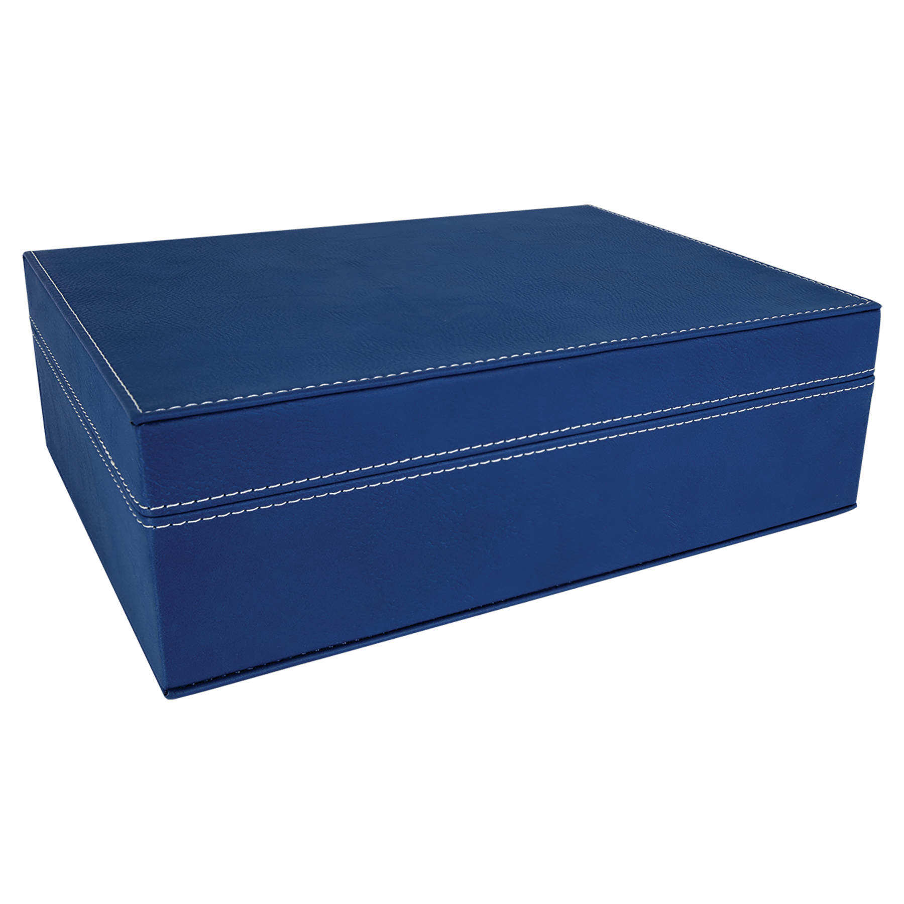 10.25" x 7.5" Blue/Silver Leatherette Premium Gift Box