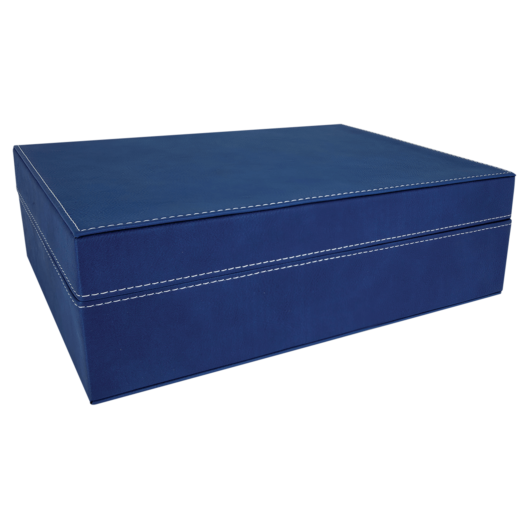 12.25" x  8.25" Blue/Silver Leatherette Premium Gift Box