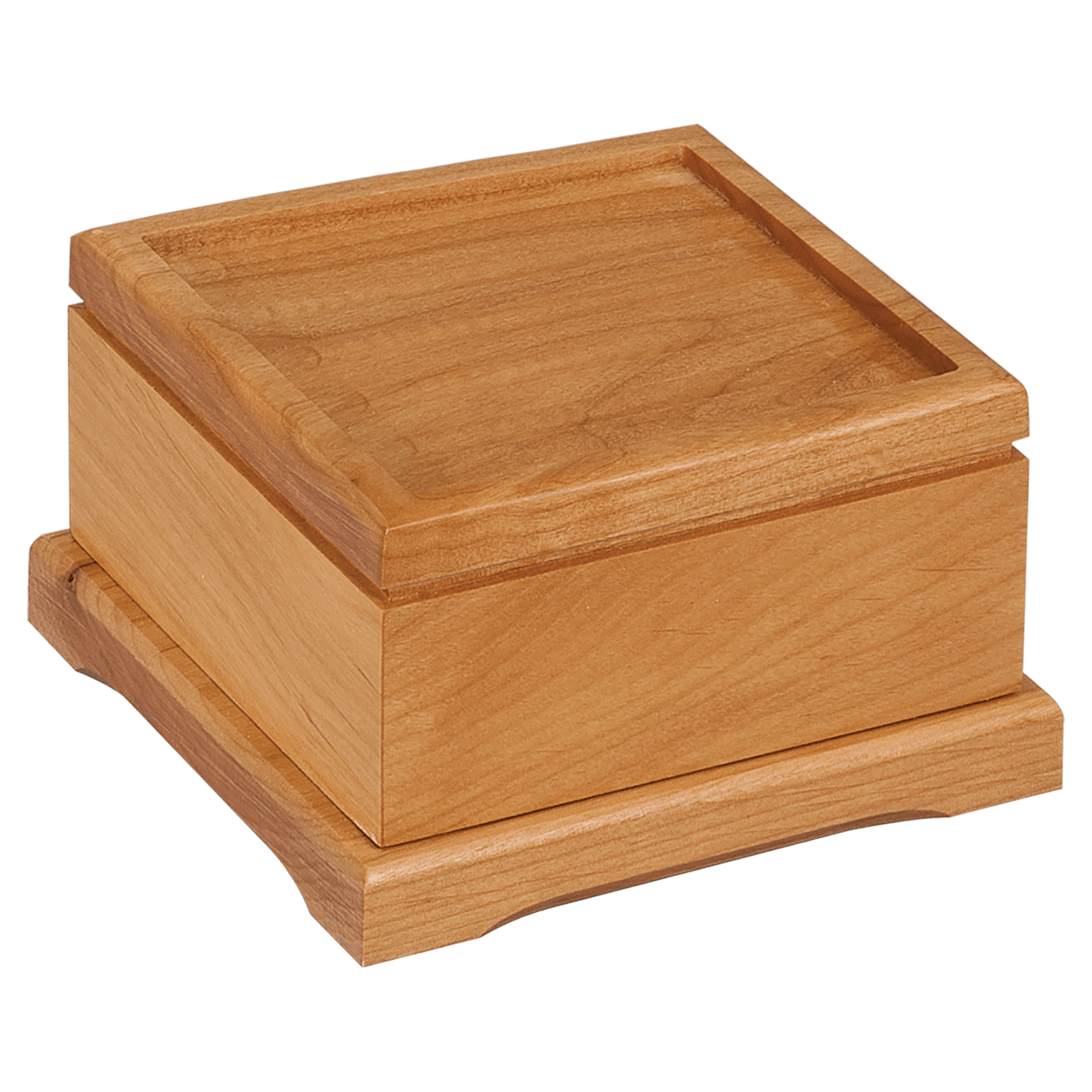3.25" Red Alder Pet Urn with Routed Top/Insert Not Included