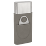Gray Leatherette Cigar Case with Cutter