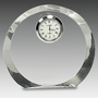 4.5" Clear Crystal Round with Clock