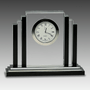 6" Clear Crystal with Clock and Black Crystal Trim