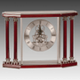 Executive 4-Pillar Silver & Rosewood Piano Finish Clock
