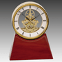 7.25" Executive Gold & Rosewood Piano Finish Clock