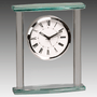 7" Square Glass Clock with Top