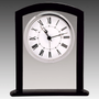 6.25" Black/Clear Glass Square Arch Clock