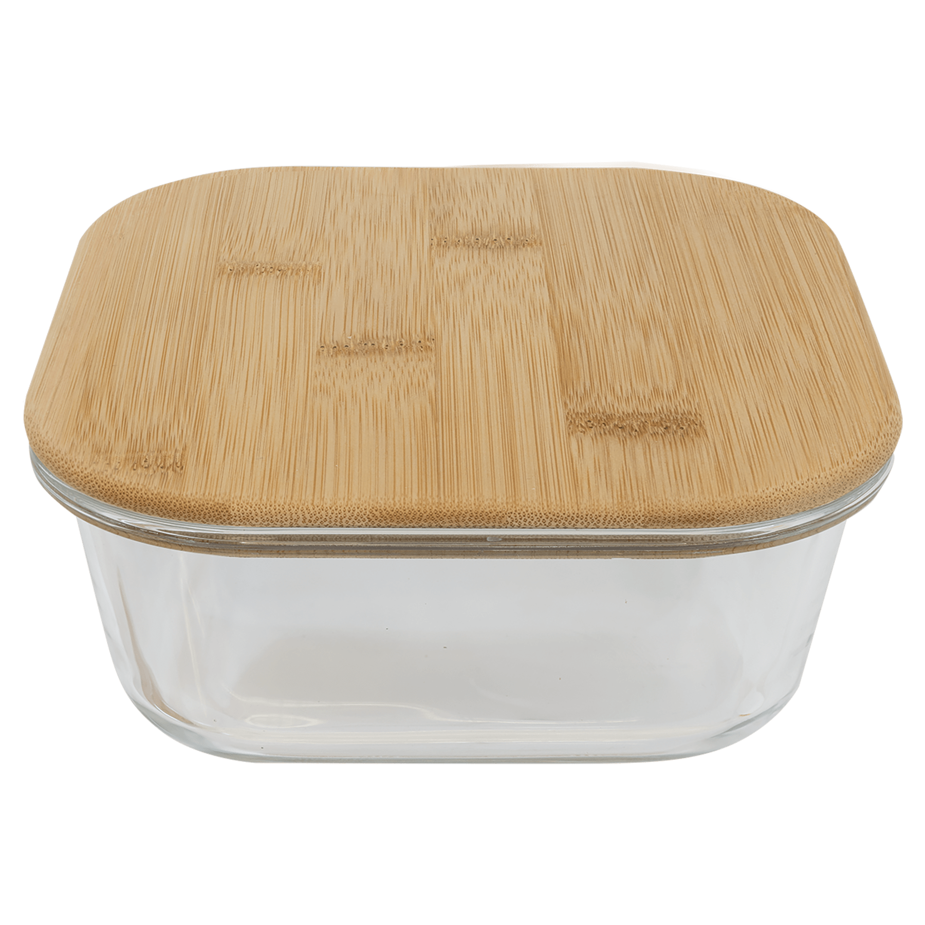 27 oz. Square Glass Container with Bamboo Lid