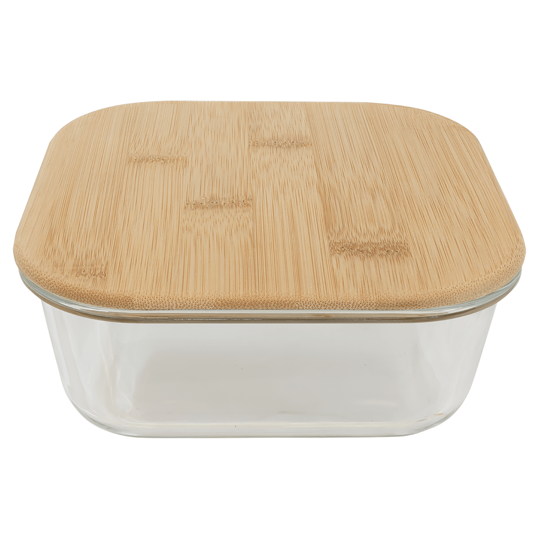 37 oz. Square Glass Container with Bamboo Lid