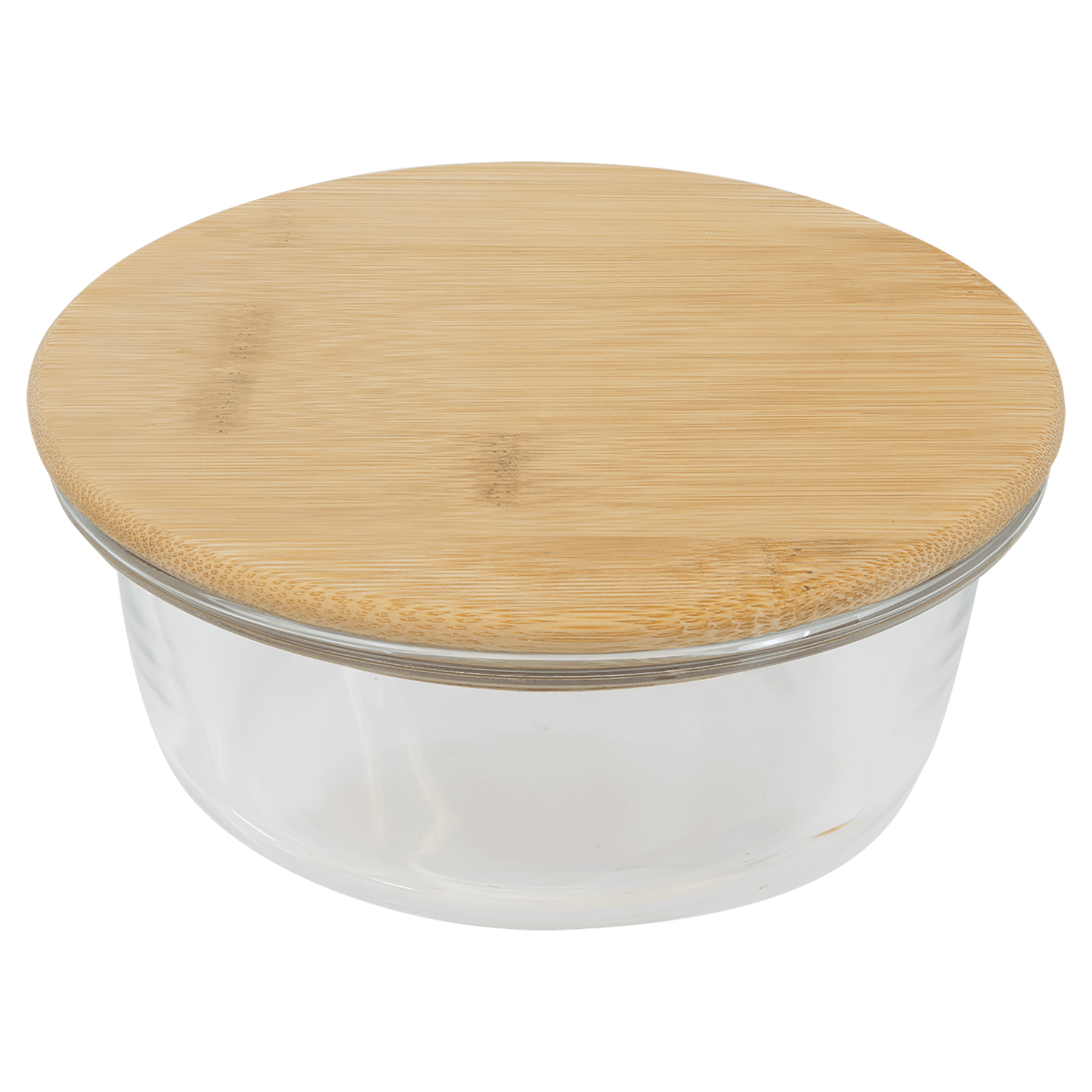 13 oz. Round Glass Container with Bamboo Lid