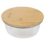 13 oz. Round Glass Container with Bamboo Lid